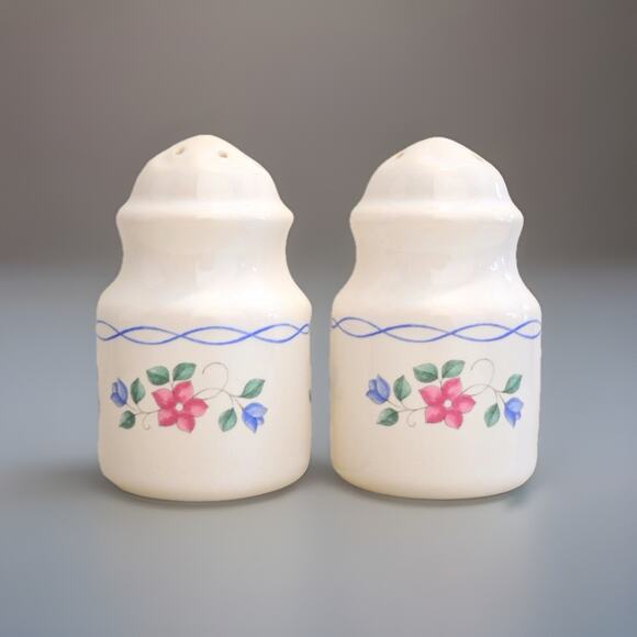 PFALTZGRAFF Ceramic Floral Design Salt and Pepper Set *Made in USA - Picture 1 of 4